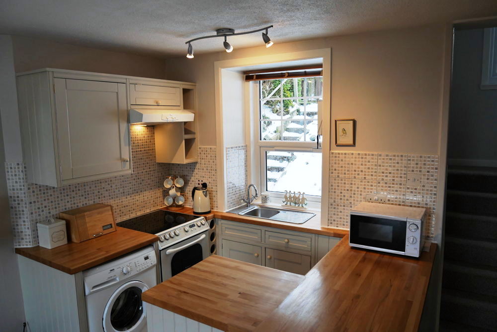 View of kitchen area at Half House Cottage